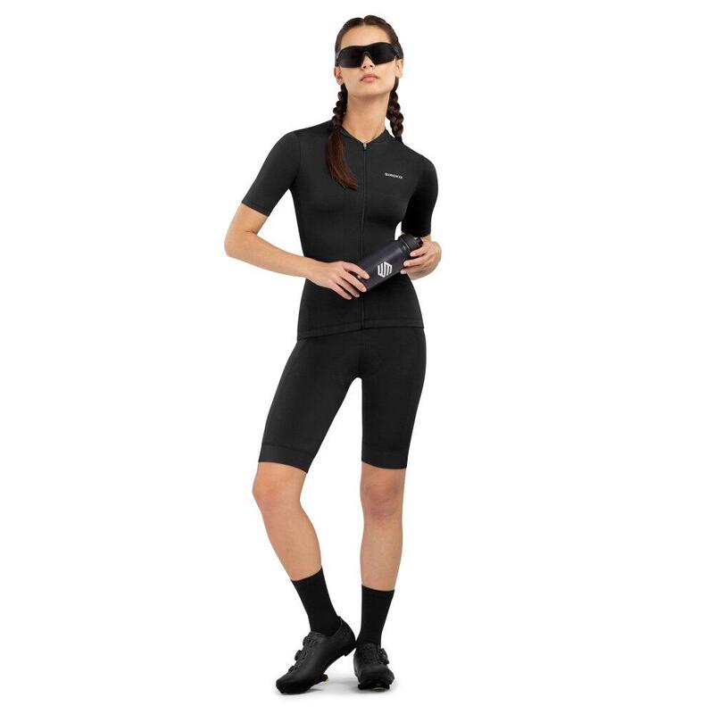 Dámský cyklistický dres s krátkým rukávem Core Rainier Černá