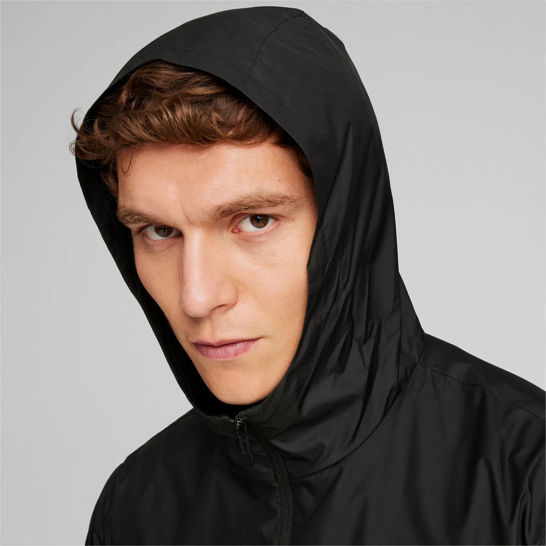 Giacca vento Puma cappuccio grafica uomo nera 62383701 XL 6/8