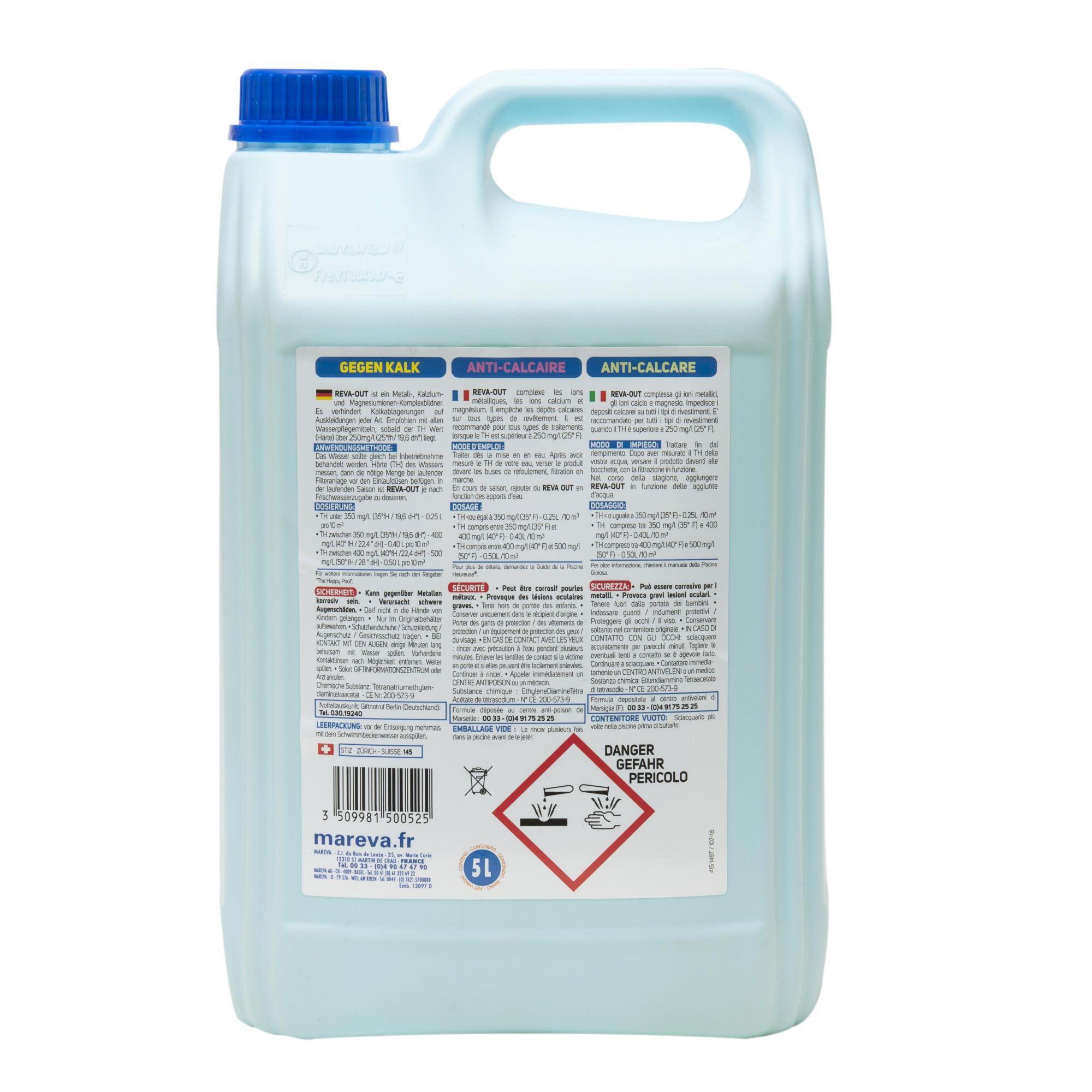 Anti-calcaire clarifiant Reva-Out 5 L - Mareva 4/5