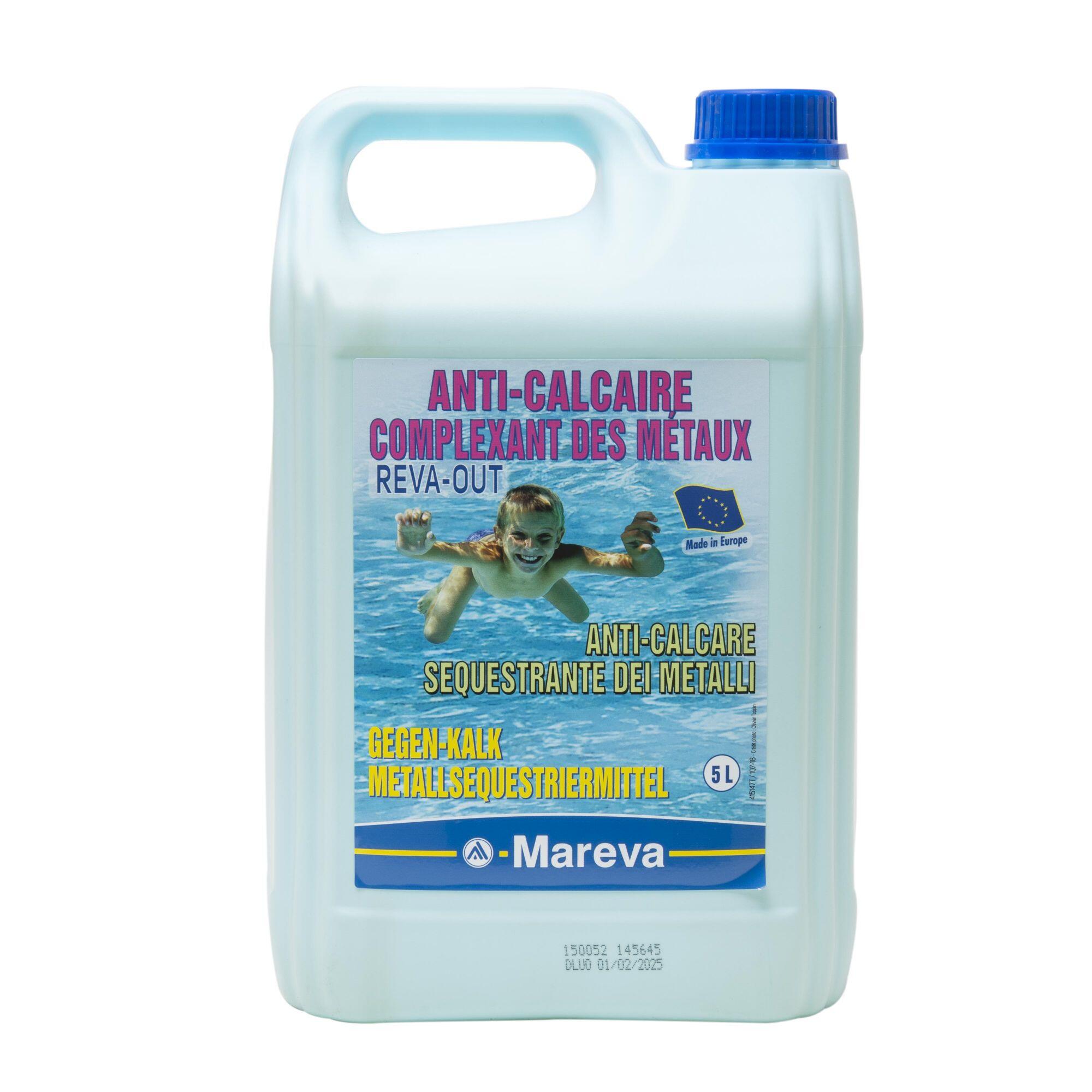 Marchedelapiscine - Anti-calcaire Clarifiant Reva-out 5 L Mareva - Kit D'Entretien Piscine - Bleu|noir - Taille Unique - Decathlon