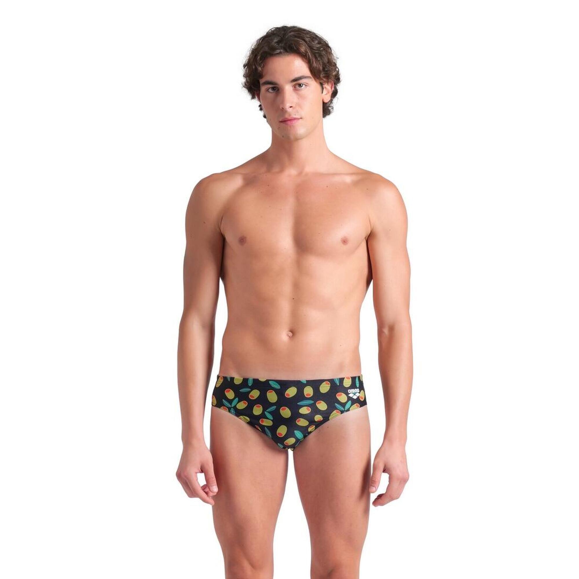 ARENA Pánské plavky arena Performance Funny Prints Olives Swim Briefs