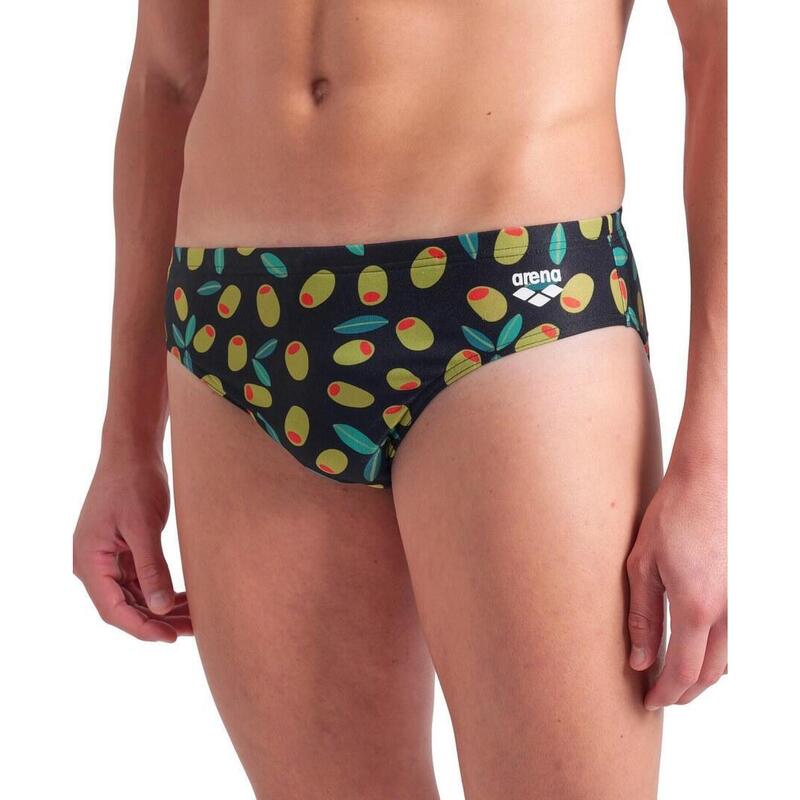 Pánské plavky arena Performance Funny Prints Olives Swim Briefs