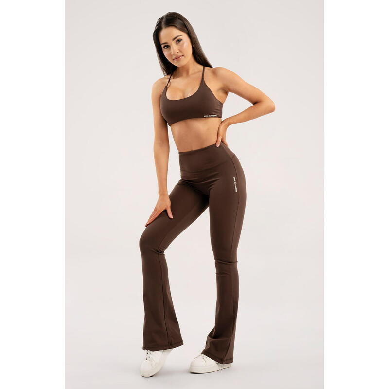 Spodnie fitness damskie Gym Glamour dzwony