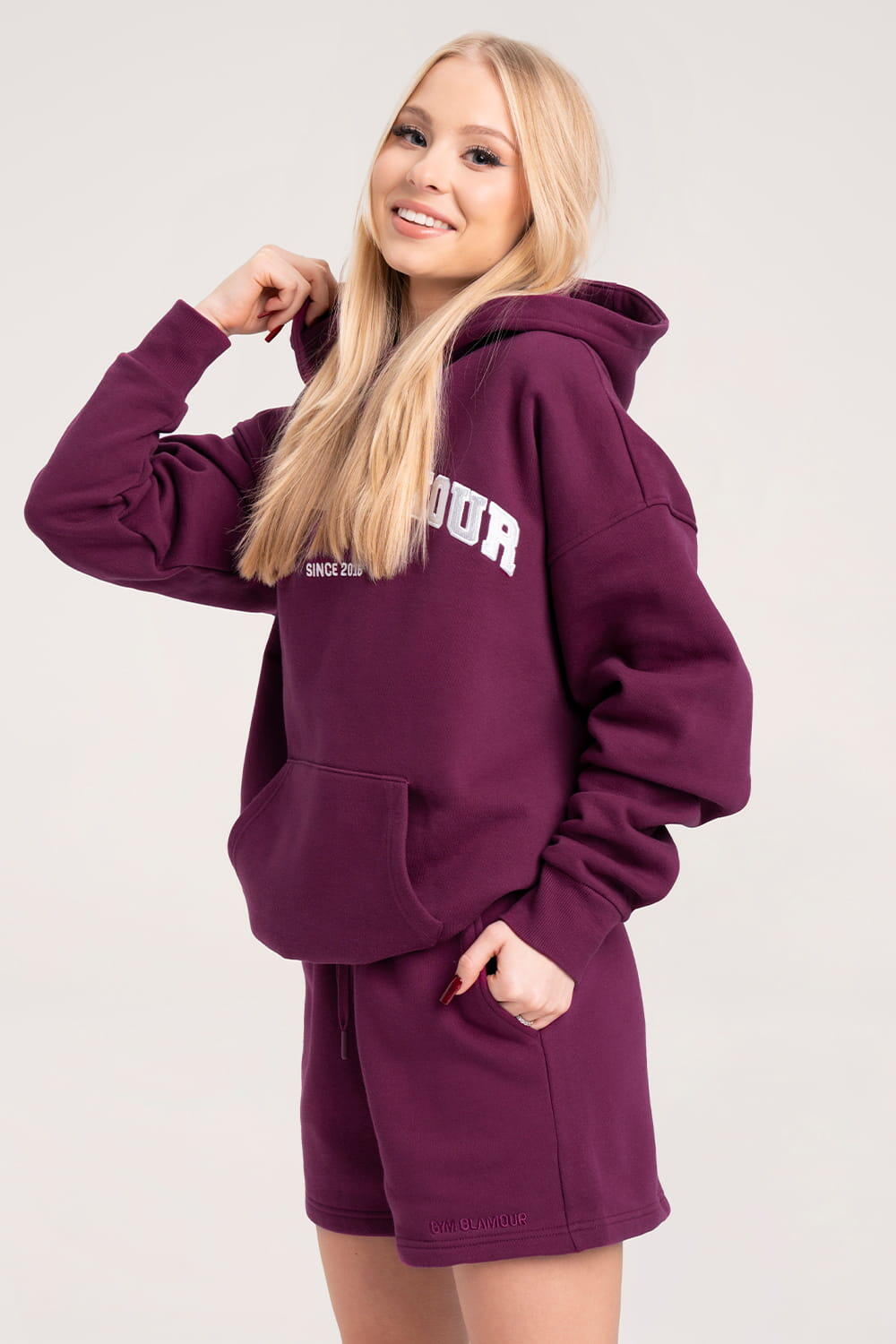 Sweatshirt à capuche femme Gym Glamour Classic 2/4