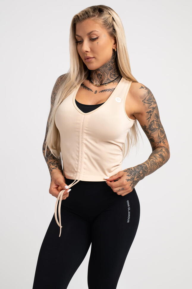 Top fitness damski Gym Glamour ściągany