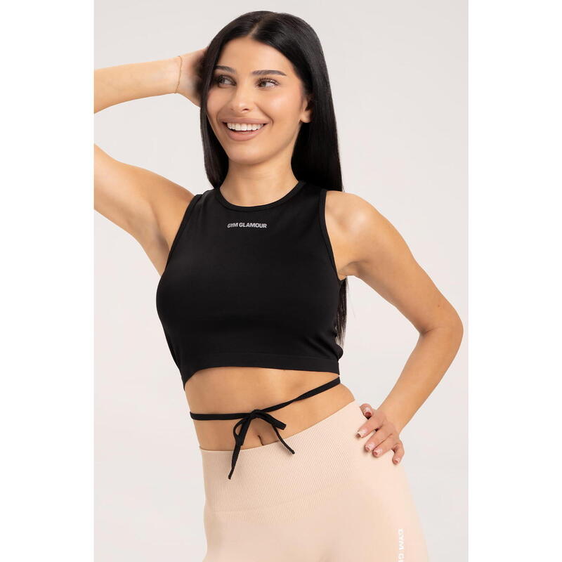 Top fitness damski Gym Glamour wiązany
