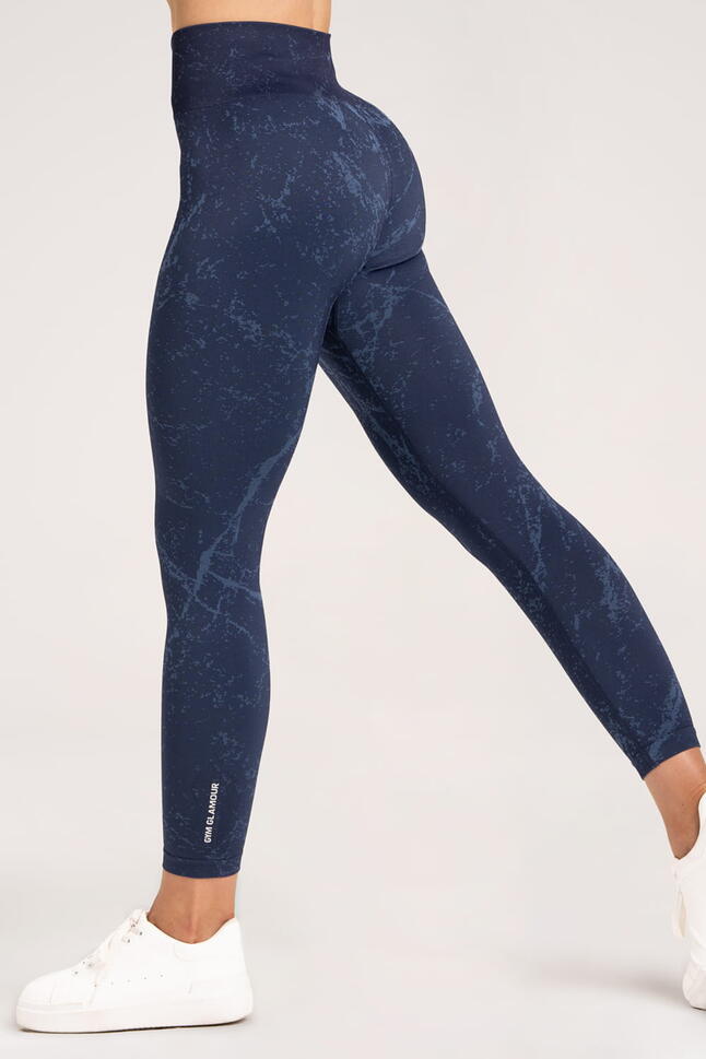 Legginsy fitness damskie Gym Glamour marble