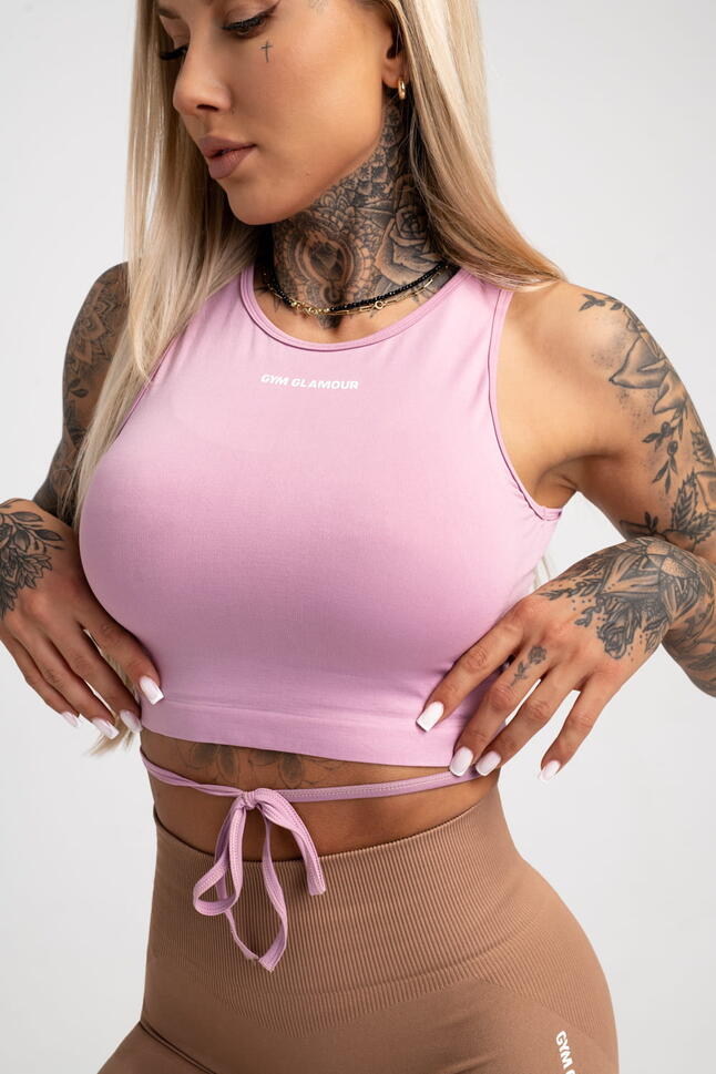 Top fitness damski Gym Glamour wiązany