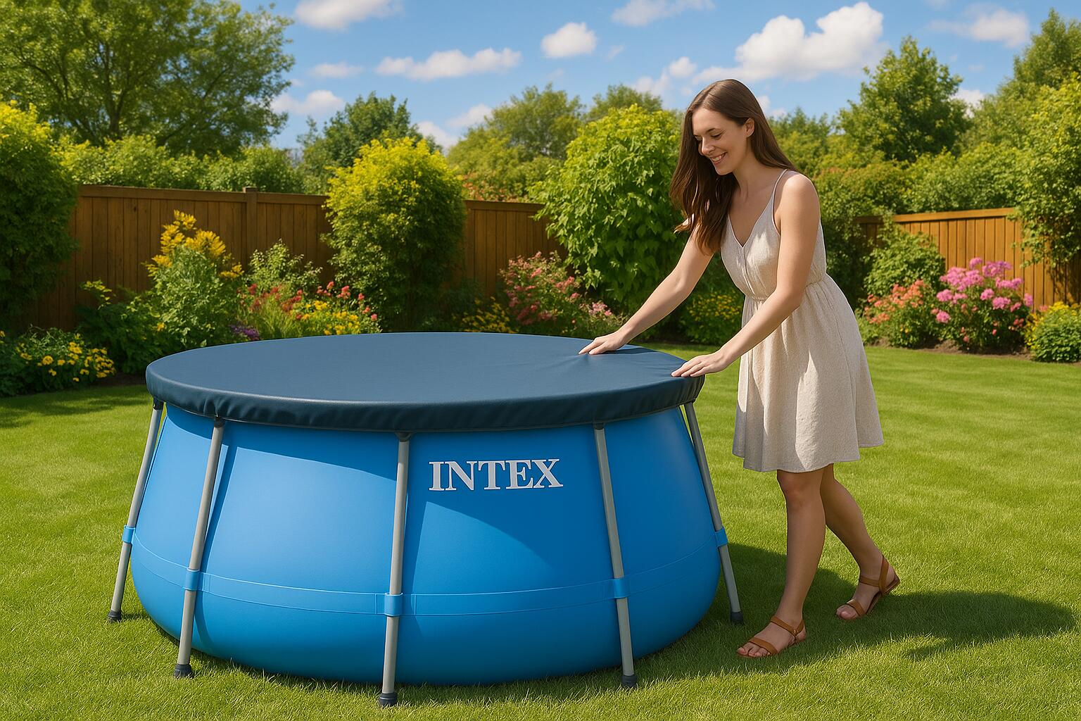 Intex 28020 - Copripiscina per piscina Easy, 244 cm 4/5