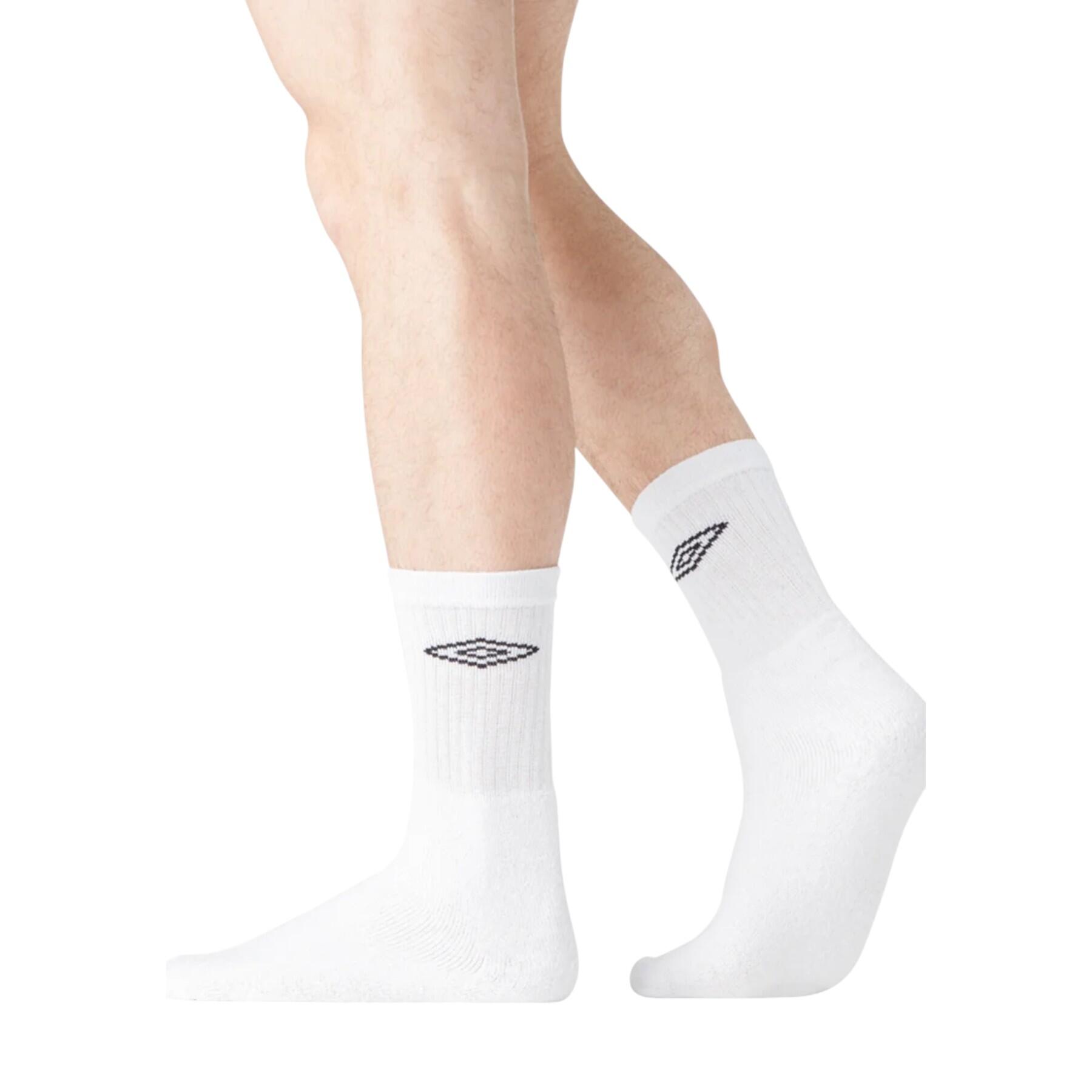 UMBRO Mens Socks 3 Pairs Lightweight Cotton Boots Ladies Work Sports Crew Sock 4/4