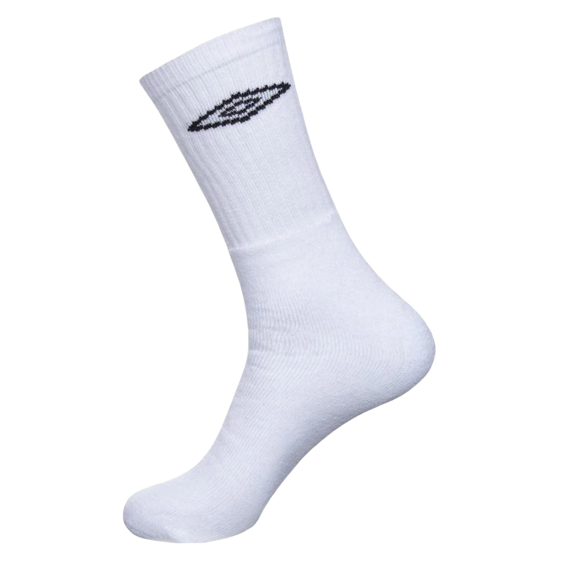 UMBRO Mens Socks 3 Pairs Lightweight Cotton Boots Ladies Work Sports Crew Sock 2/4