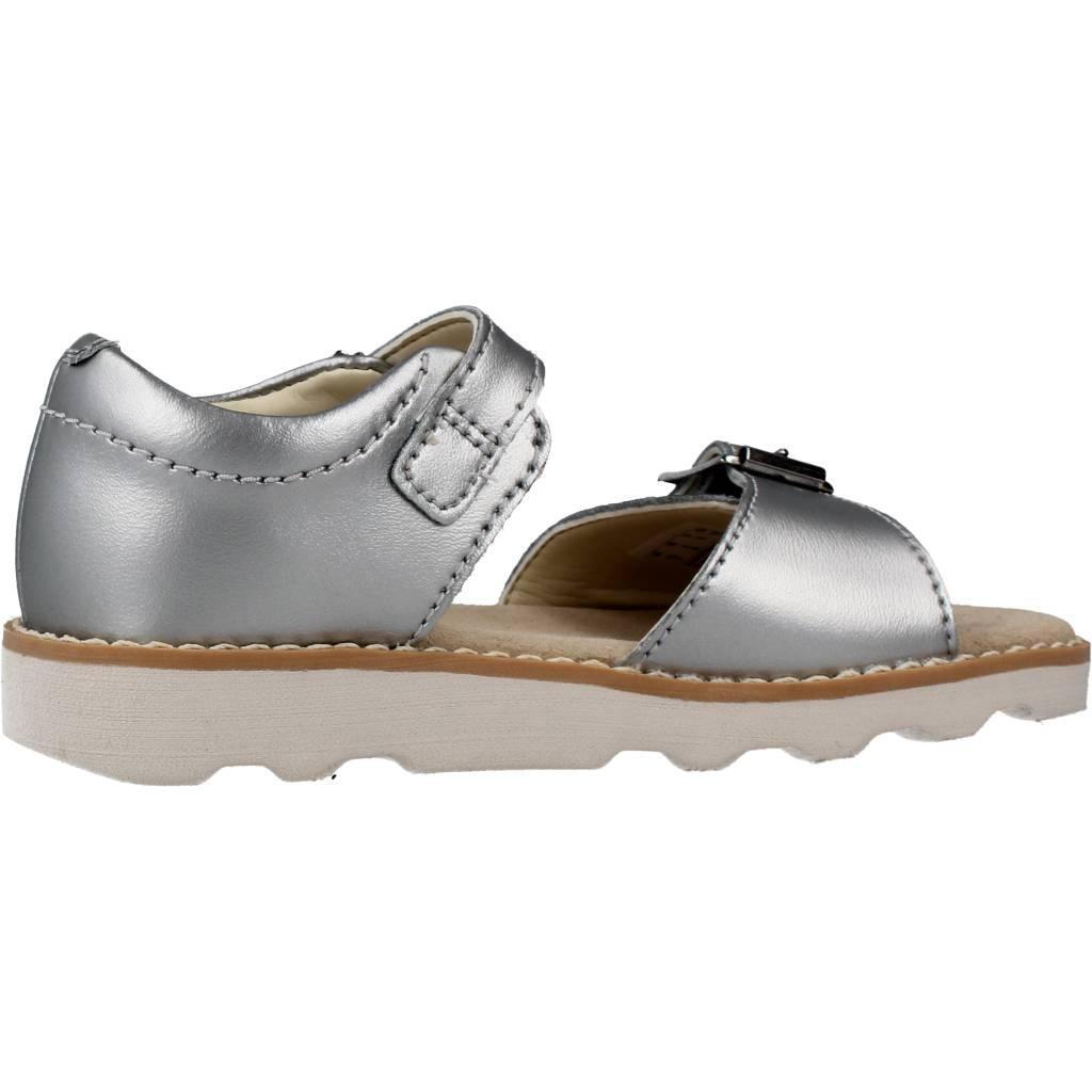 Sandały CLARKS CROWN BLOOM T Srebrny 4/5