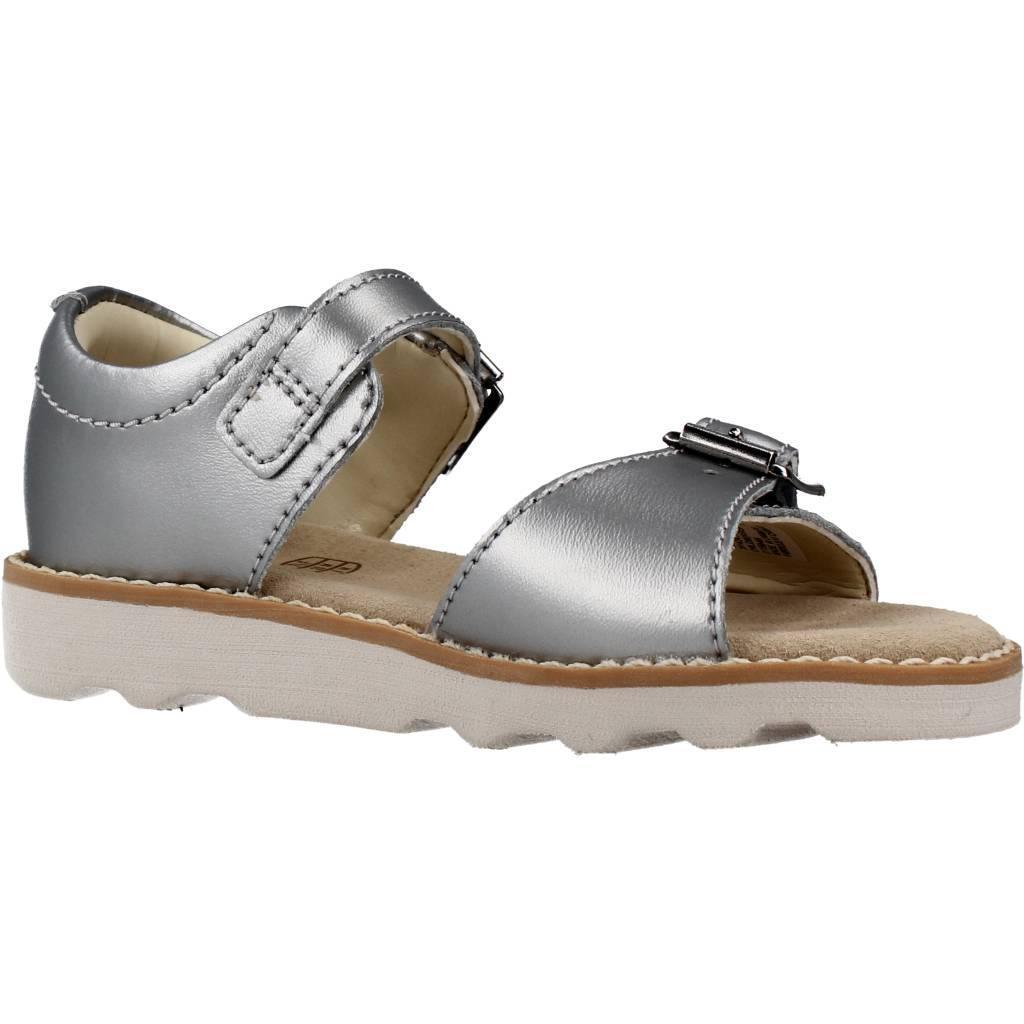 Sandały CLARKS CROWN BLOOM T Srebrny 5/5