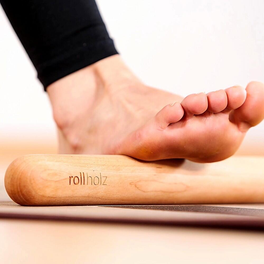 Faszienrolle Minirolle Erlenholz aus FSC zertifiziertem Holz - ROLLHOLZ 3/5