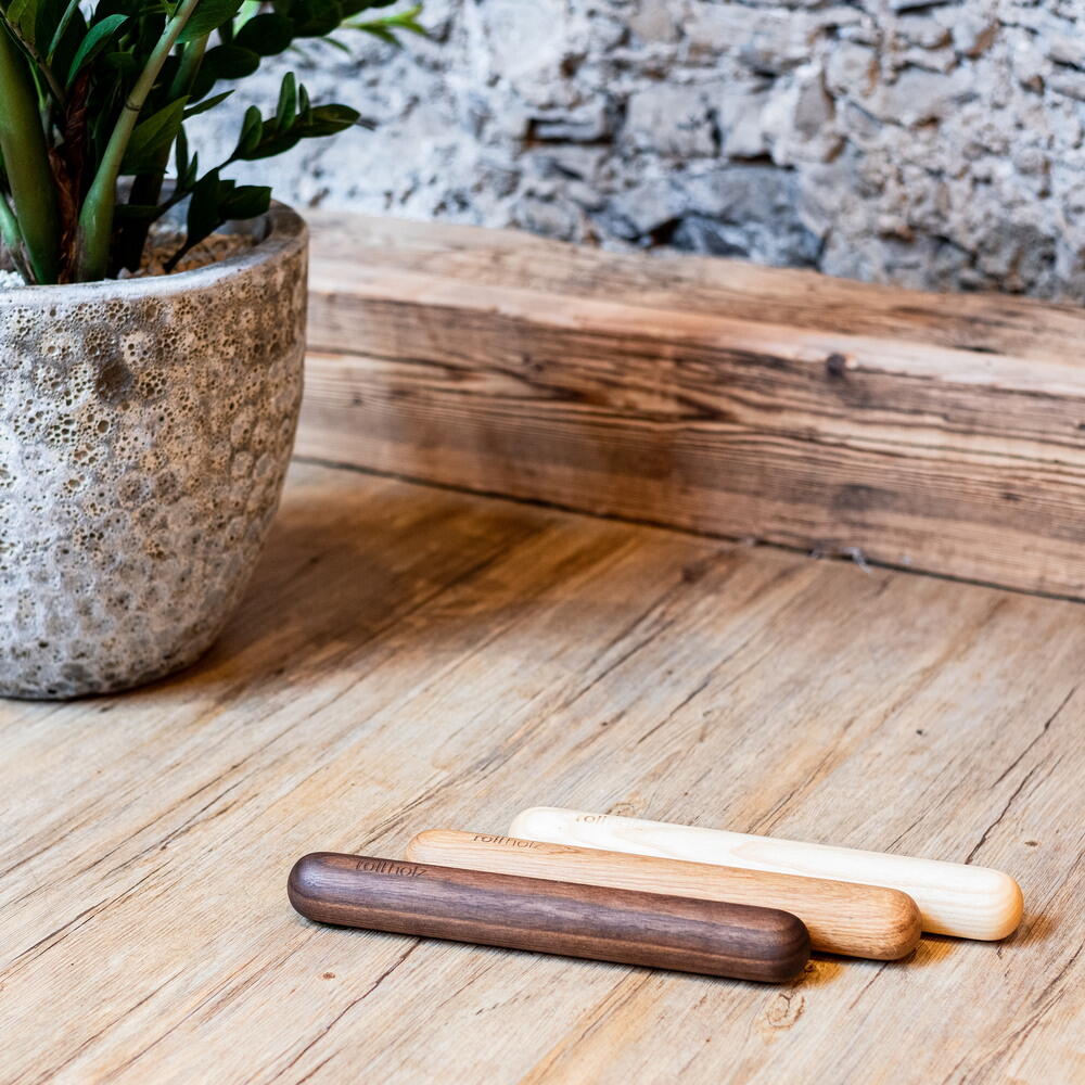 Faszienrolle Minirolle Erlenholz aus FSC zertifiziertem Holz - ROLLHOLZ 2/5