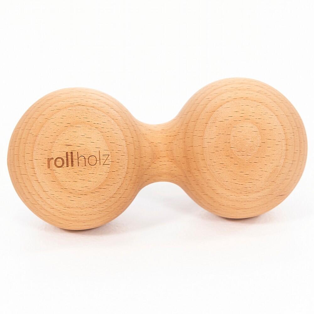 ROLLHOLZ Duoball Doppelkugel Buche 7 cm Faszientraining Handmade in Germany - ROLLHOLZ