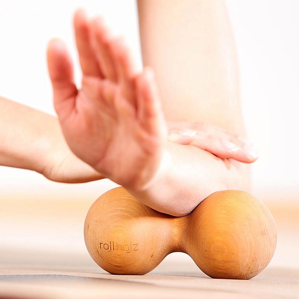 Duoball Doppelkugel Erle 7 cm Faszientraining Handmade in Germany - ROLLHOLZ 5/5