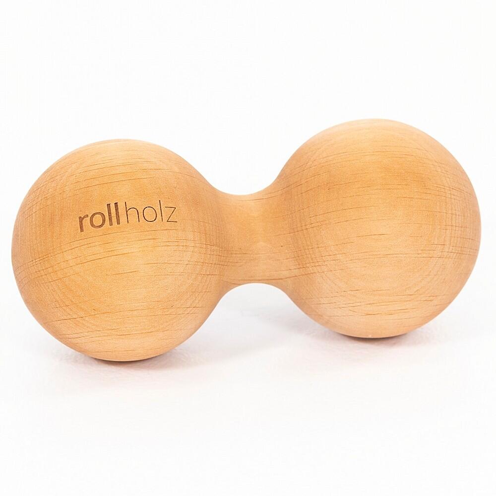 ROLLHOLZ Duoball Doppelkugel Erle 7 cm Faszientraining Handmade in Germany - ROLLHOLZ