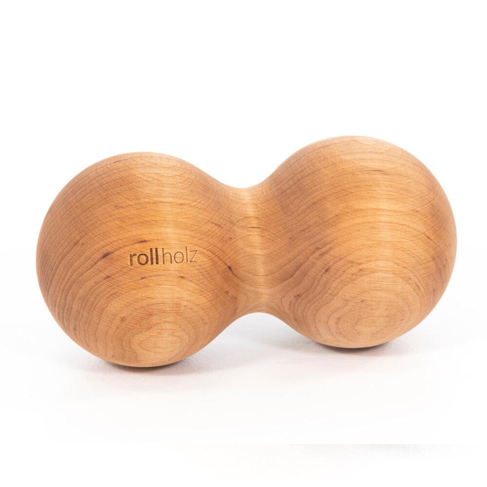 ROLLHOLZ Duoball Doppelkugel Erle 10 cm Faszientraining Handmade in Germany - ROLLHOLZ