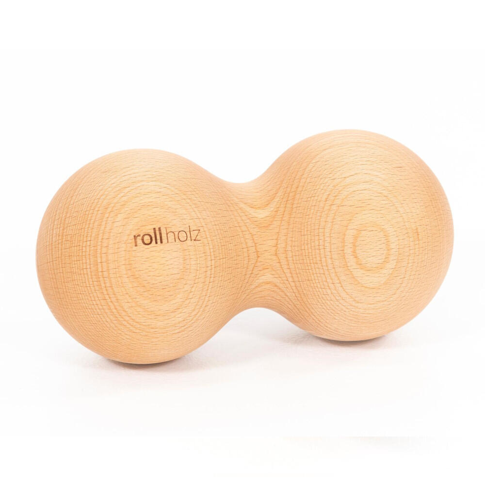 ROLLHOLZ Duoball Doppelkugel Buche 10 cm Faszientraining Handmade in Germany - ROLLHOLZ