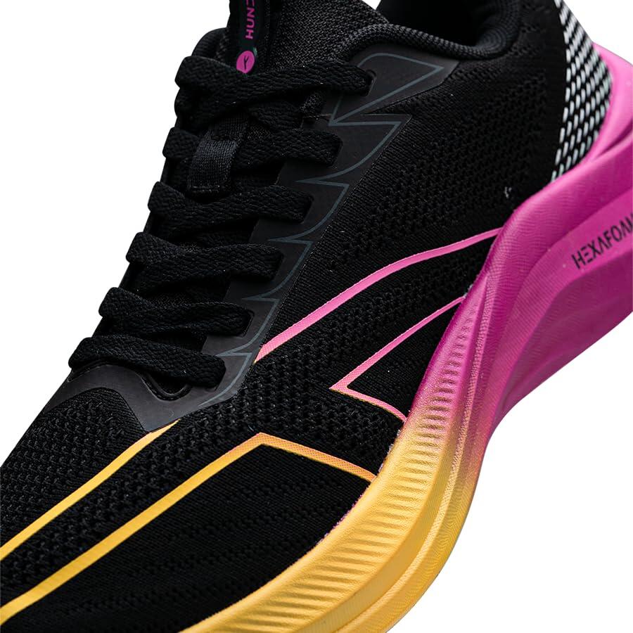 Laufschuhe | GLIDE PACE | Unisex | Schwarz/Gelb/Orchidee – Größe 44 EU 3/7
