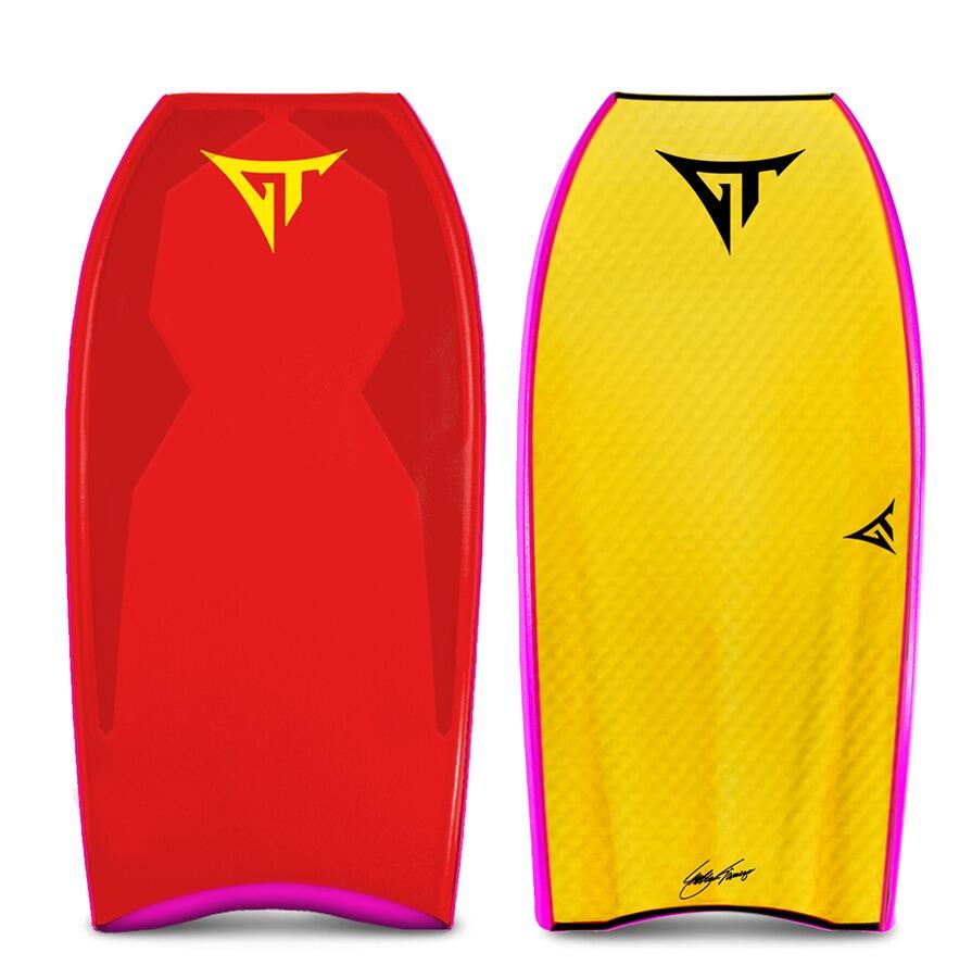 GT BOARDS Tabla de bodyboard GT Mega-T PP roja/amarilla 41