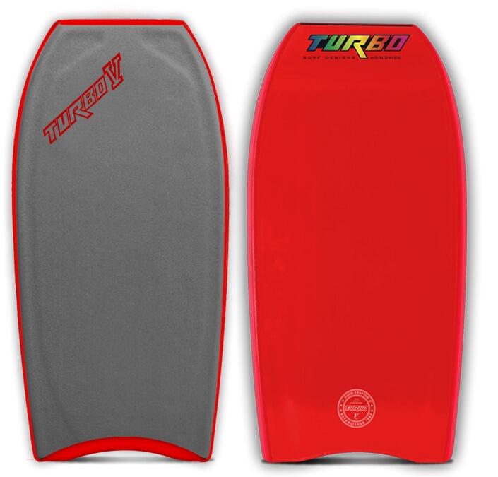 TURBO SURF DESIGNS Tabla de bodyboard Turbo 5 PP gris/rojo 41.5