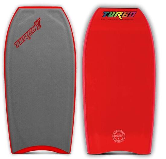 Bodyboard Turbo 5 PP Grau/Rot 40,5