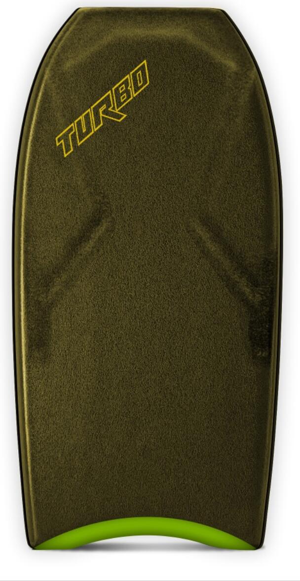 Tabla de bodyboard Turbo 6 PP verde militar/amarillo 42.5 2/3