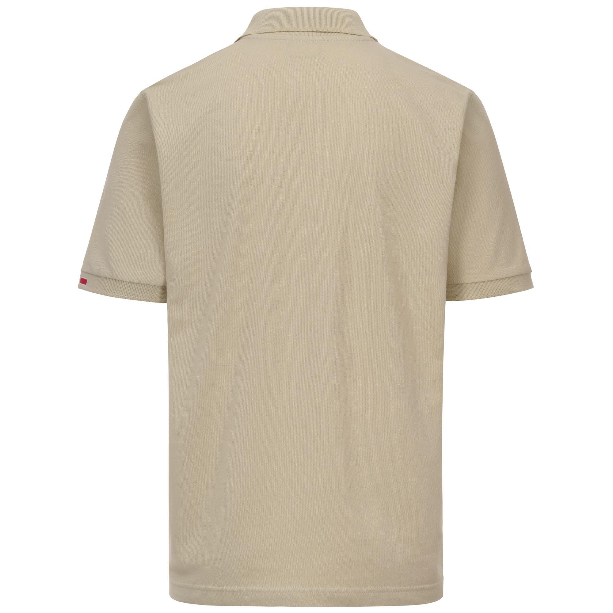 Polo da uomo in cotone beige da sportivo 3/5