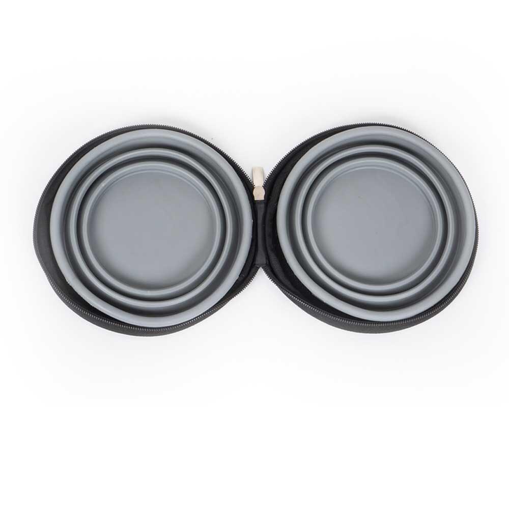 Comedero doble de silicona plegable con cremallera 3/5