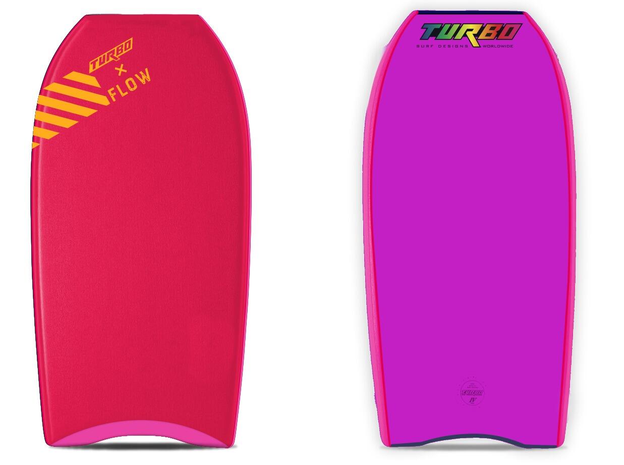 TURBO SURF DESIGNS Tabla de bodyboard Turbo x Flow PP roja/violeta 41.5