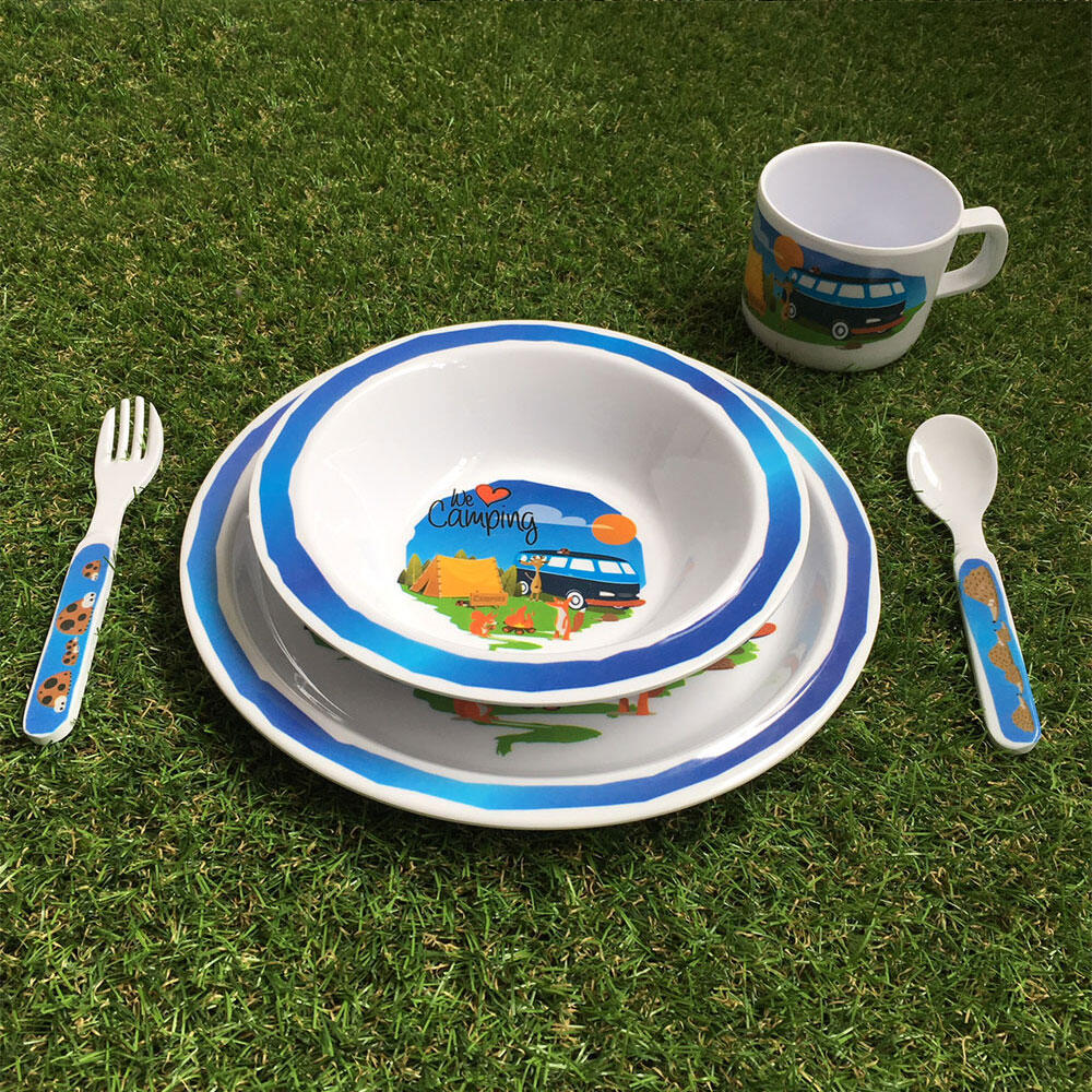 Vajilla de melamina Infantil We love Camping 1 Pax (5ud) 5/6