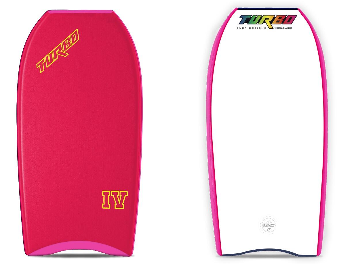 TURBO SURF DESIGNS Tabla de bodyboard Turbo 4 PP roja/blanca 43