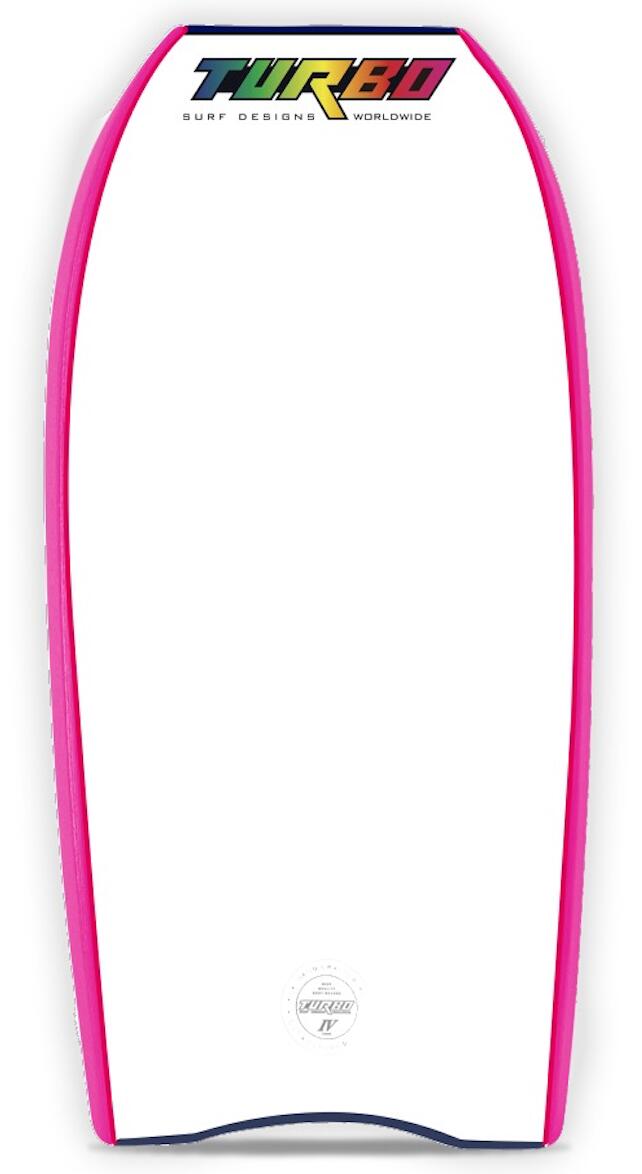 Tabla de bodyboard Turbo 4 PP roja/blanca 43 3/3