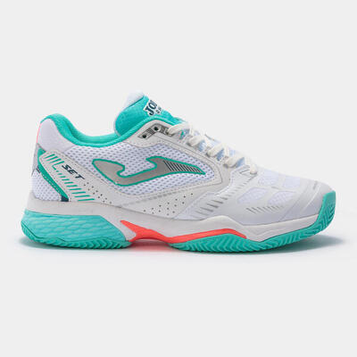 Scarpe Padel Da Donna Joma Set 21 Clay Tselw2115p Bianche E Verdi