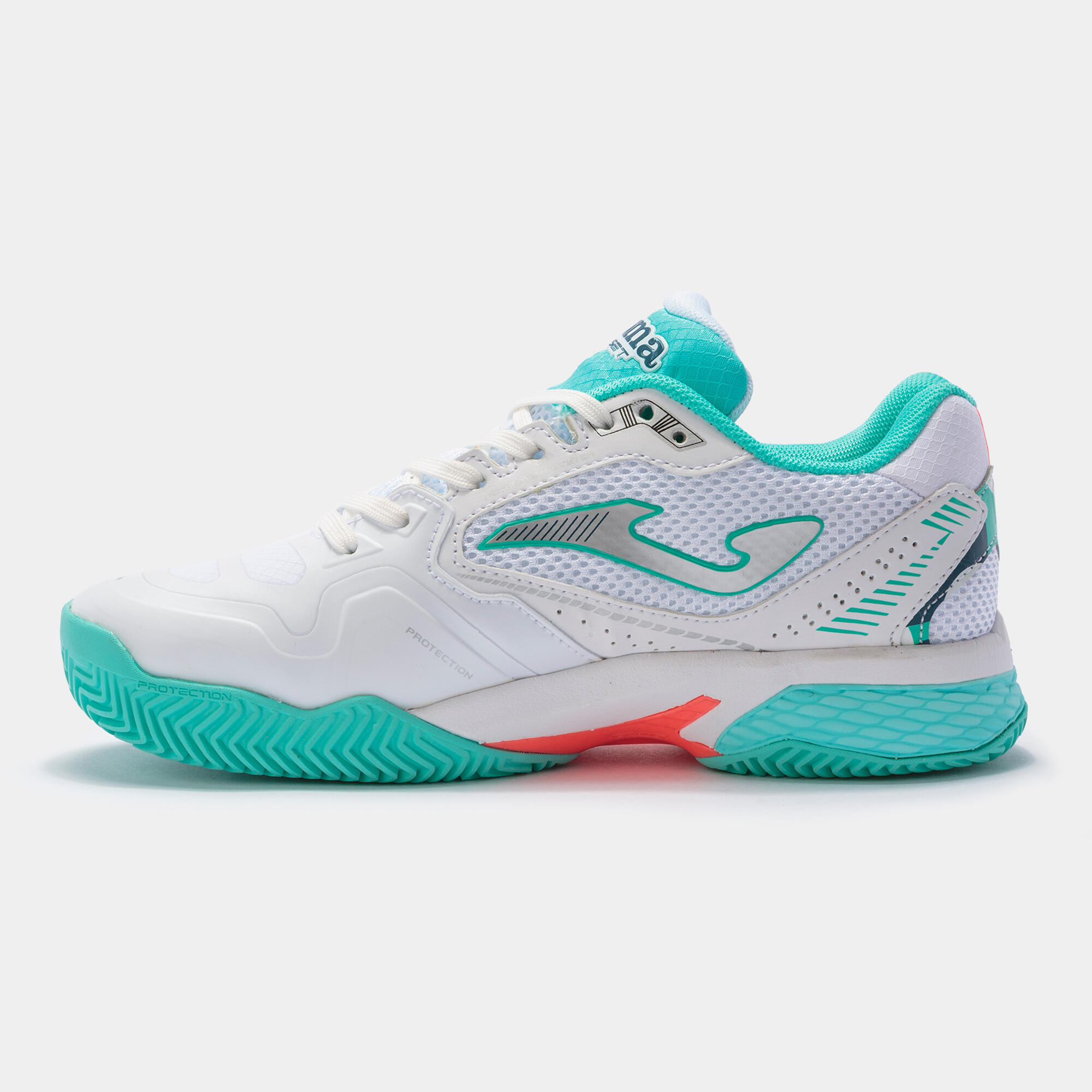 Scarpe Padel Da Donna Joma Set 21 Clay Tselw2115p Bianche E Verdi 2/5