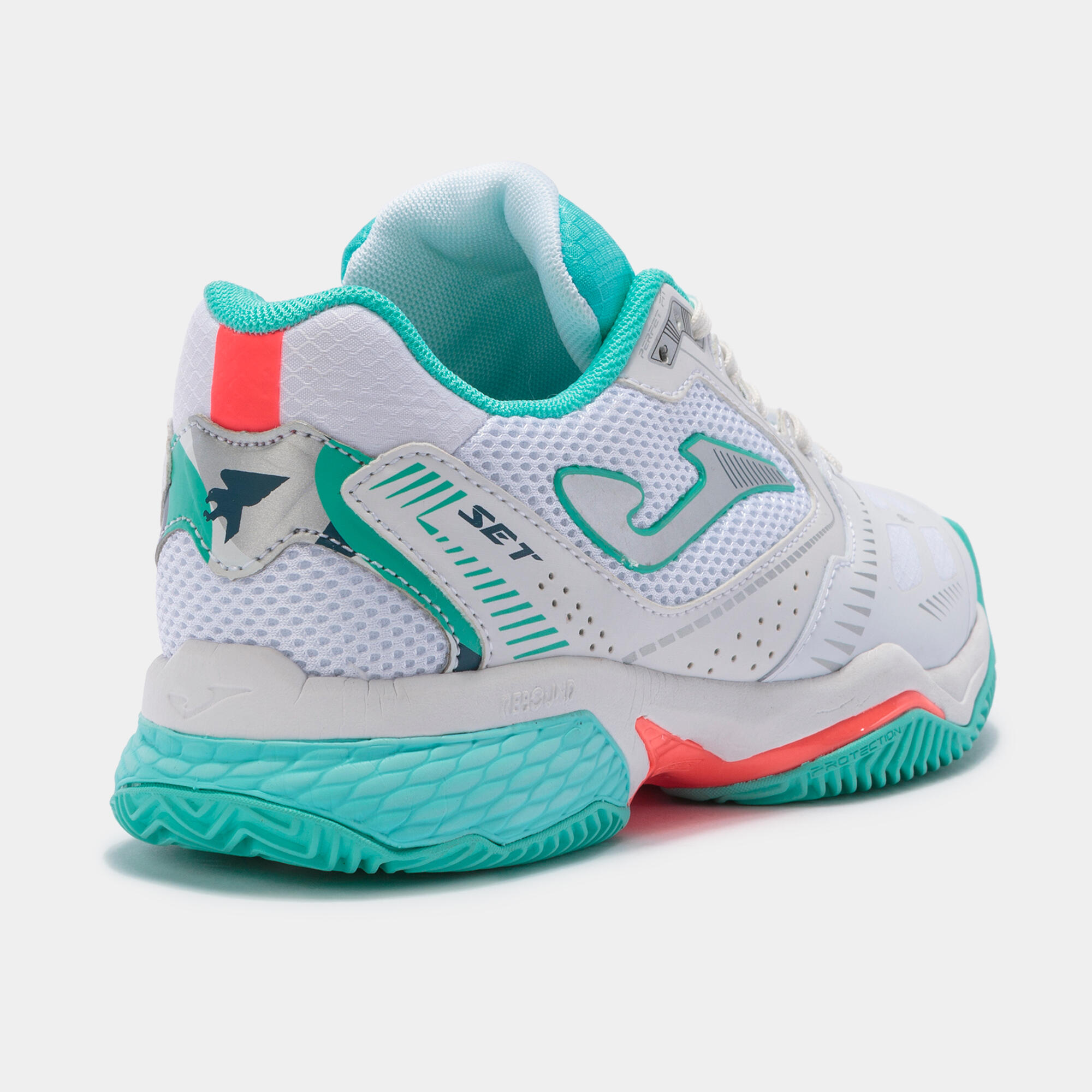 Scarpe Padel Da Donna Joma Set 21 Clay Tselw2115p Bianche E Verdi 4/5