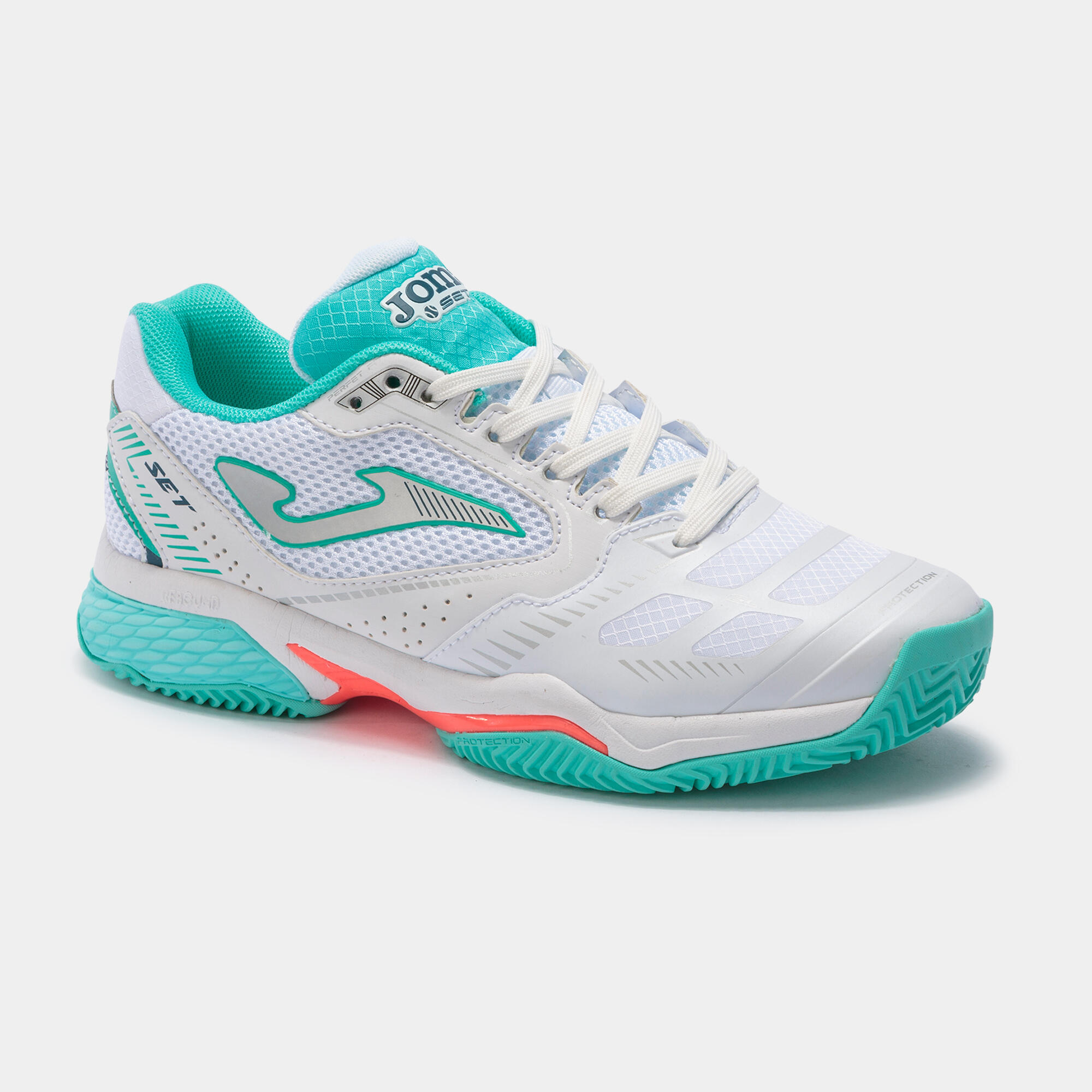 Scarpe Padel Da Donna Joma Set 21 Clay Tselw2115p Bianche E Verdi 5/5