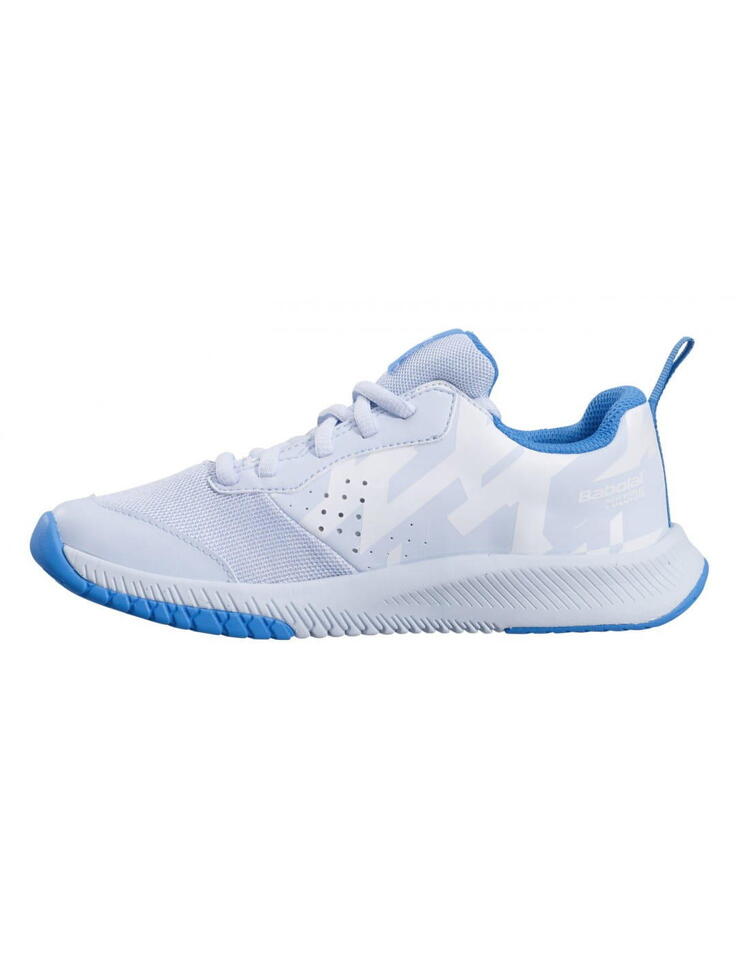 Buty tenisowe dziecięce Babolat Pulsion AC Kid white/illusion blue 31