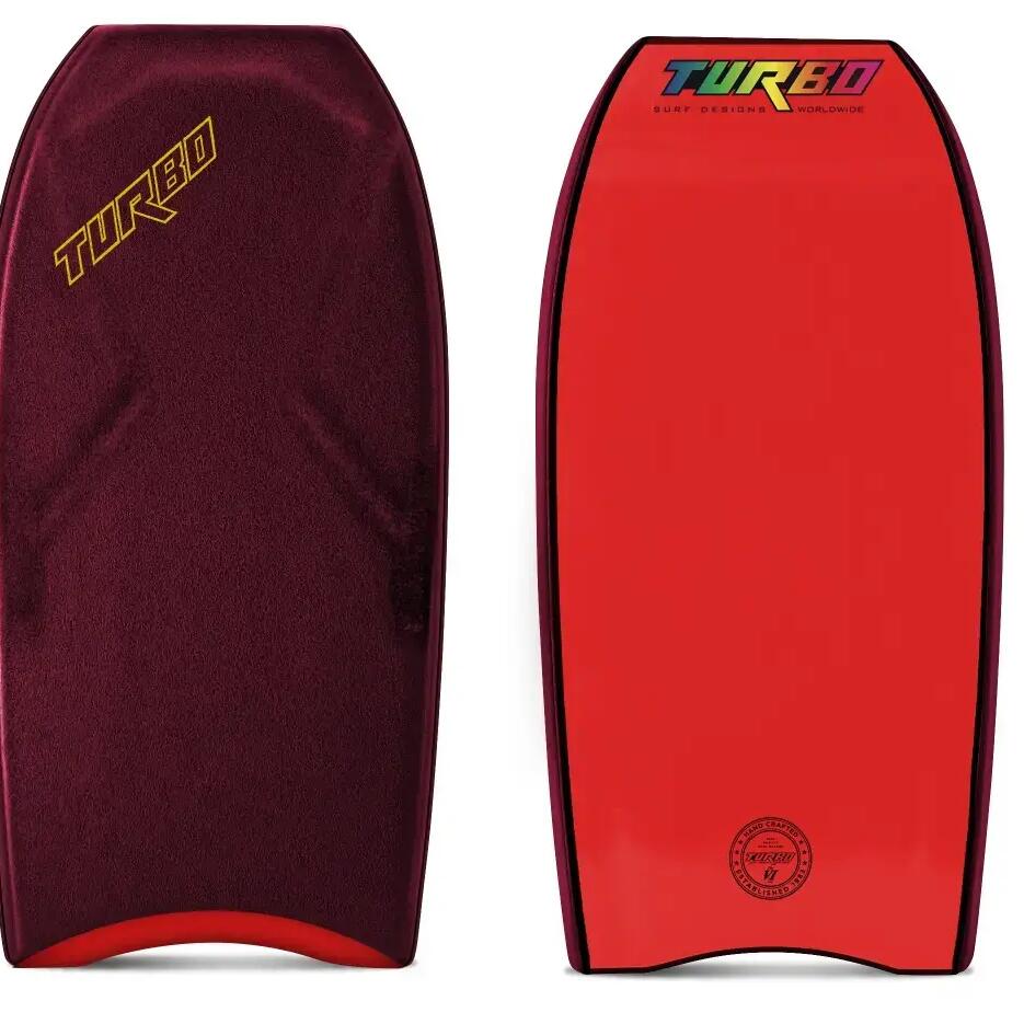 Turbo 6 PP Bodyboard, Burgundy/Red, Size 41
