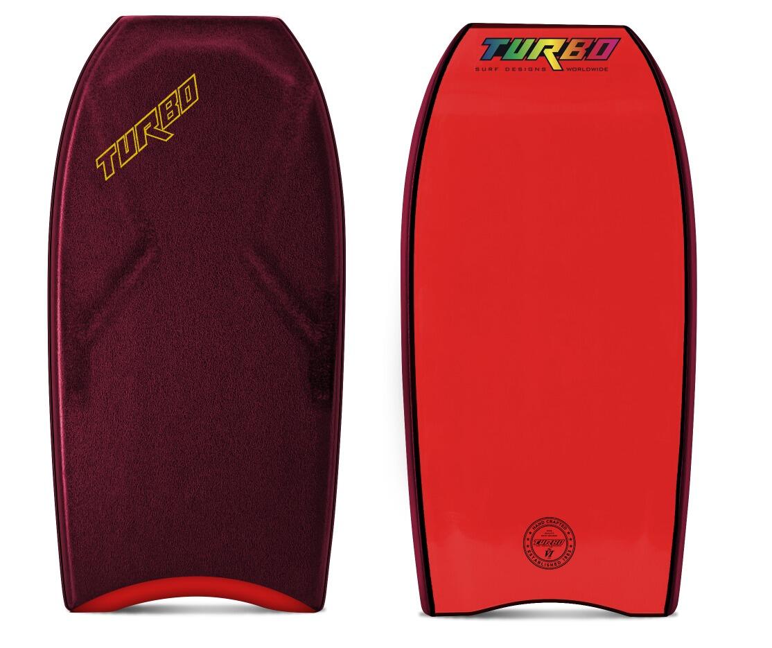 TURBO SURF DESIGNS Tabla de bodyboard Turbo 6 PP color burdeos/rojo 41