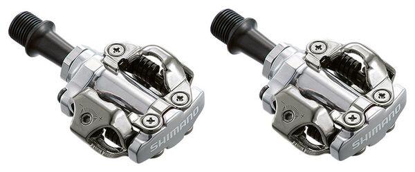 SHIMANO Pedali MTB Shimano PD-M540 Clipless SPD Argento