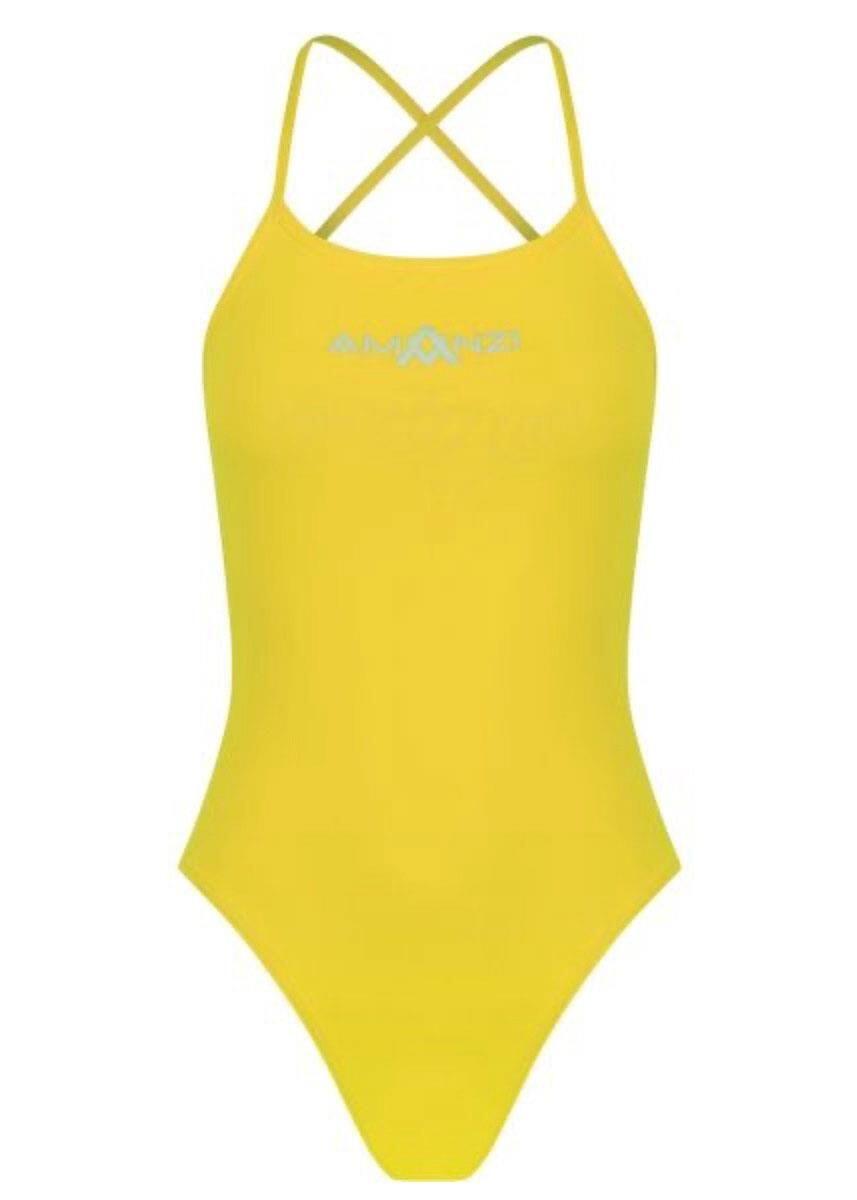 Maiô AMANZI Sunshine com amarração nas costas - Amarelo - Tamanho 38 3/6