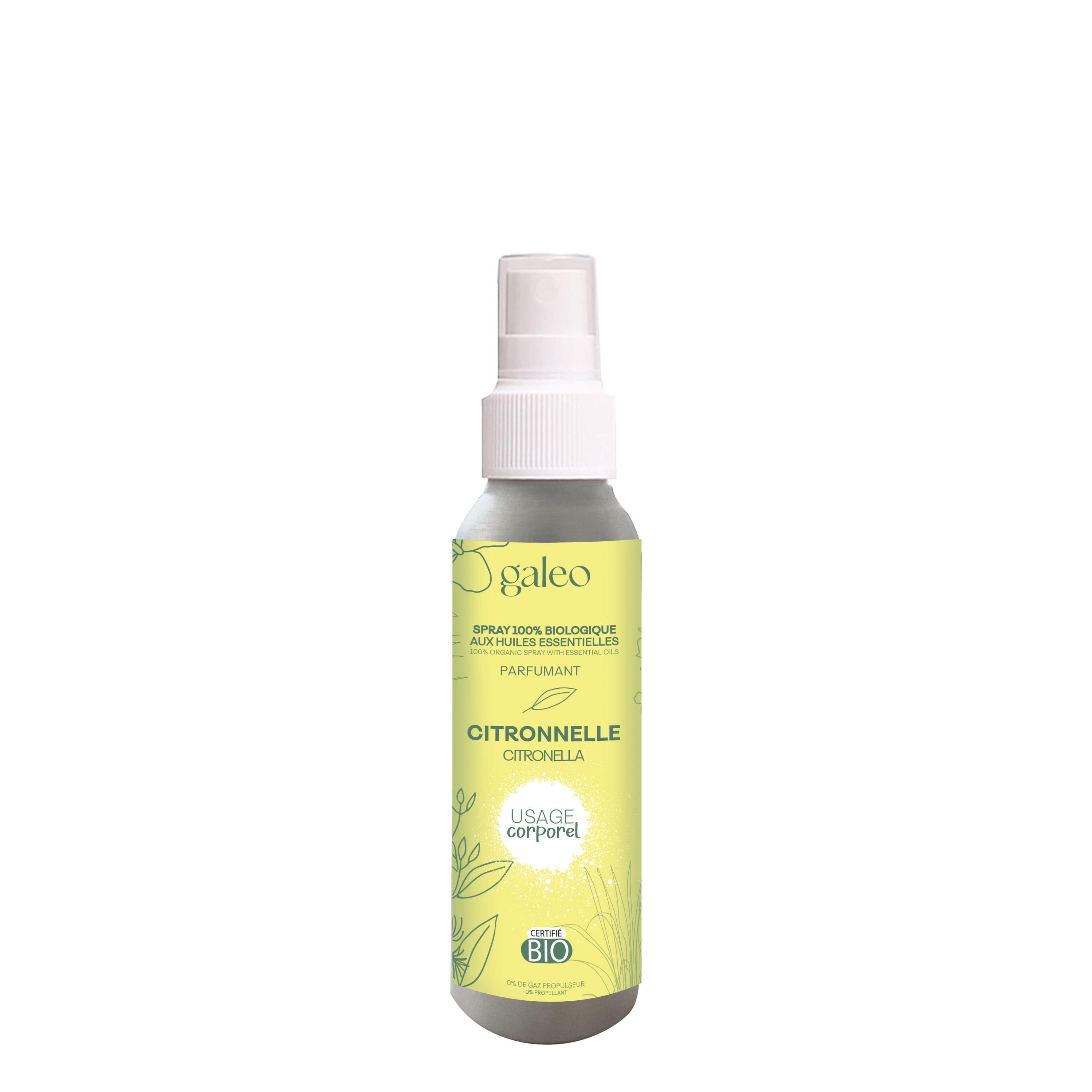 SPRAY 100% BIOLOGIQUE 75 ML À LA CITRONNELLE 1/2