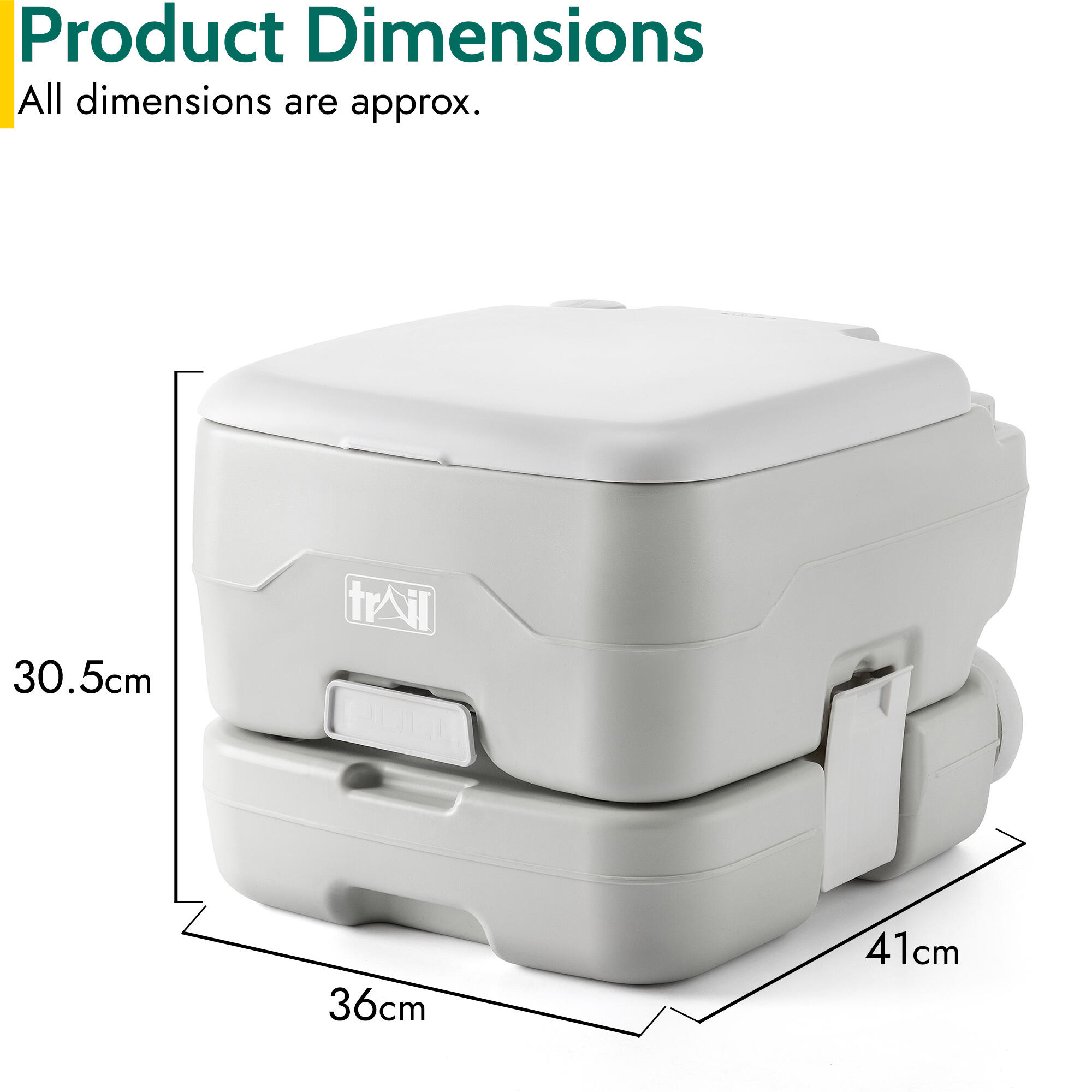 Camping Toilet Portable 10L Flushable Porta Potty Loo Fishing Festivals 7/7