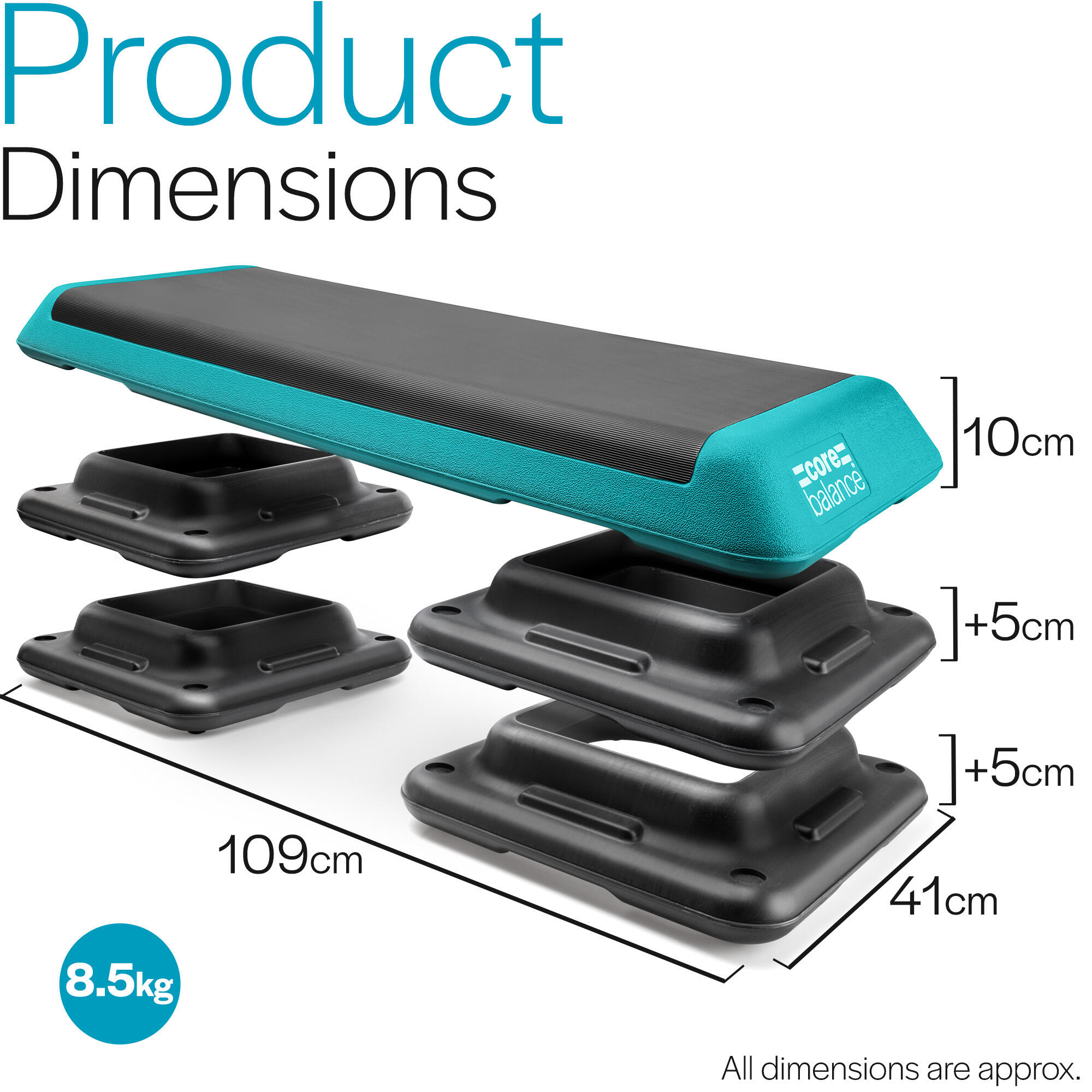 Exercise Aerobic Step 3 Level Height Adjustable Fitness Stepper Core Balance 7/7