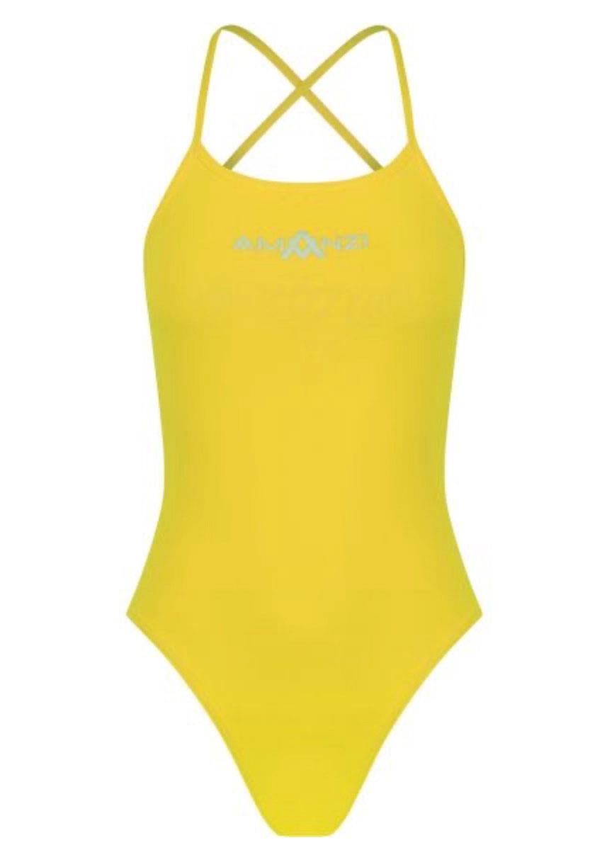 Maiô AMANZI Sunshine com amarração nas costas - Amarelo - Tamanho 36 2/6