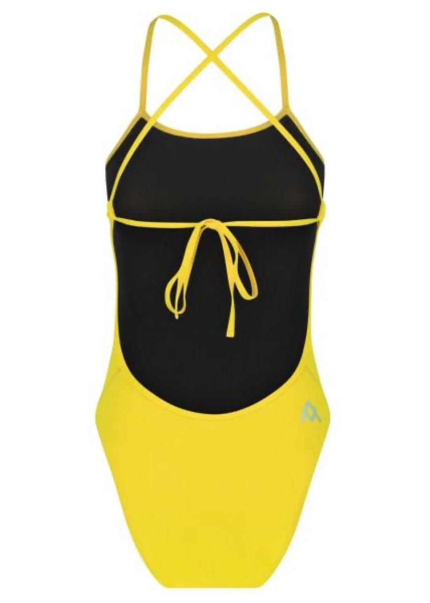 Maiô AMANZI Sunshine com amarração nas costas - Amarelo - Tamanho 36 4/6