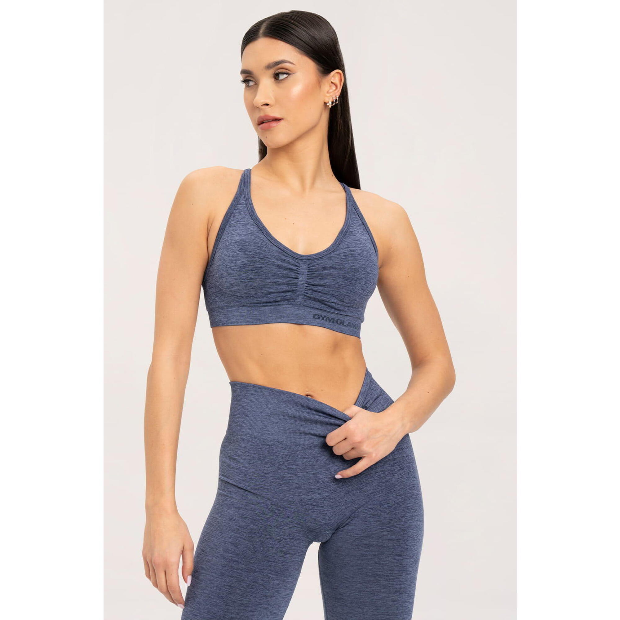 Stanik fitness cardio damski Gym Glamour seamless dark